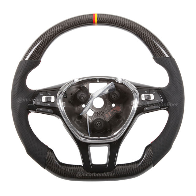 Carbon Fiber Steering Wheel for VW Golf, Scirocco, Polo, Jetta, Tiguan, Passat, Touran, Arteon