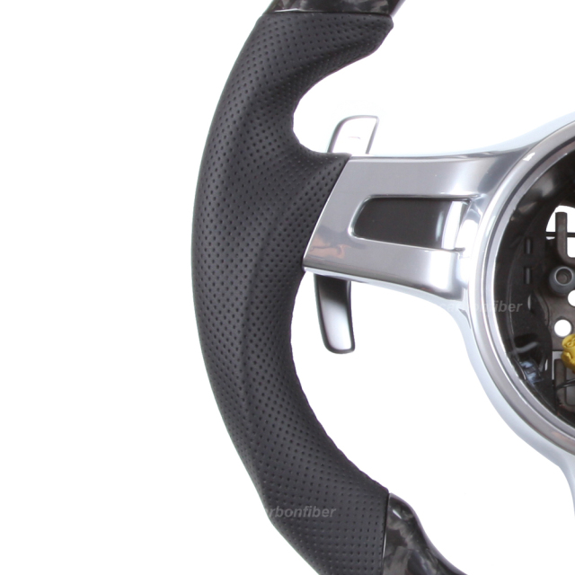 Carbon Fiber Steering Wheel for Porsche 911, Cayenne, Macan, Panamera, Taycan, Boxster, Cayman, Spyder, GTS