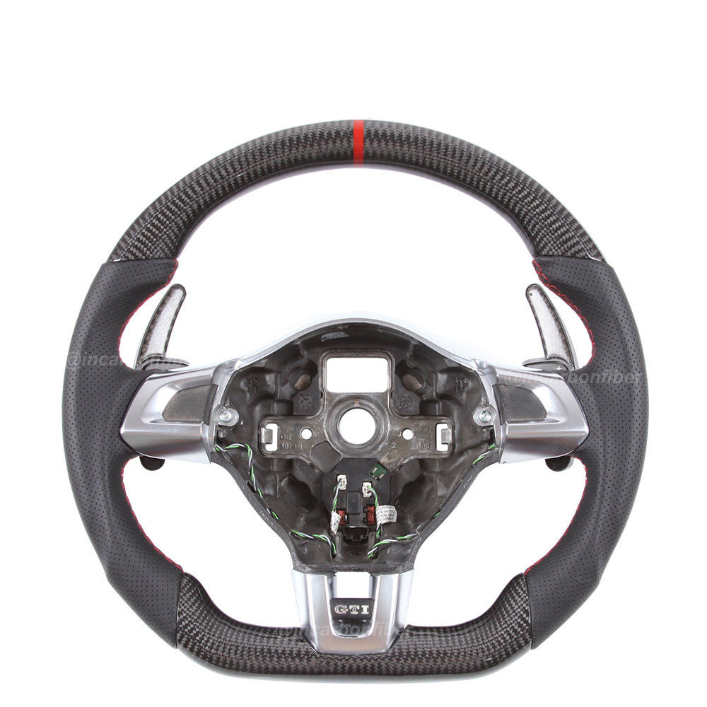 Carbon Fiber Steering Wheel for VW GTI, Golf, Scirocco, Polo, Jetta ...