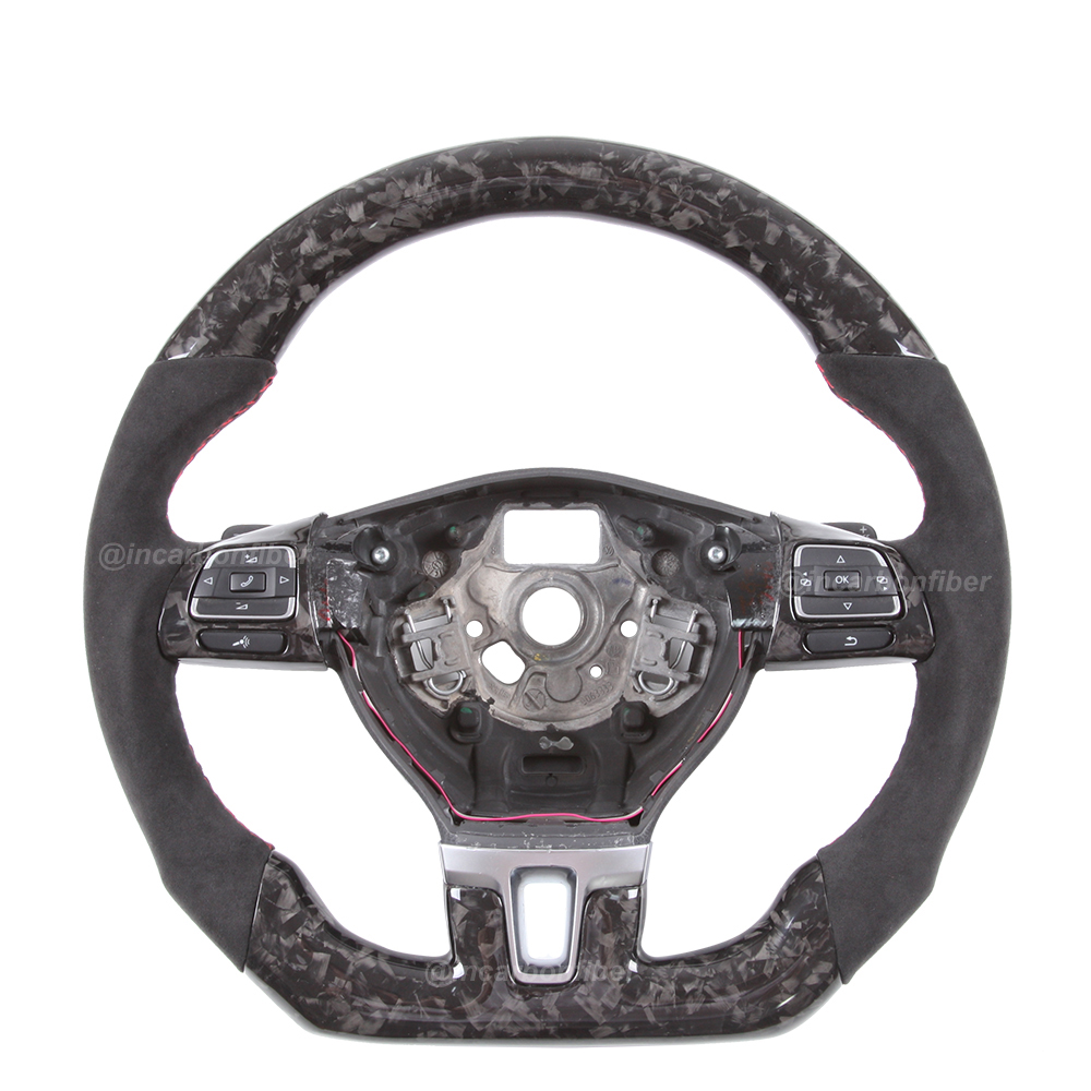 Carbon Fiber Steering Wheel for VW Golf, Scirocco, Polo, Jetta, Tiguan, Passat, Touran, Arteon