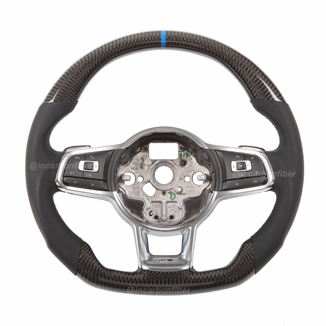 Carbon Fiber Steering Wheel for VW GTI, Golf, Scirocco, Polo, Jetta, Tiguan, Passat, Touran, Arteon