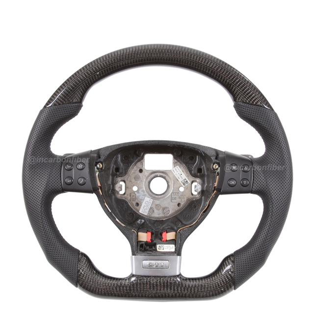 Carbon Fiber Steering Wheel for VW GTI, Golf, Scirocco, Polo, Jetta, Tiguan, Passat, Touran, Arteon