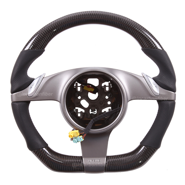 Carbon Fiber Steering Wheel for Porsche 911, Cayenne, Macan, Panamera, Taycan, Boxster, Cayman, Spyder, GTS