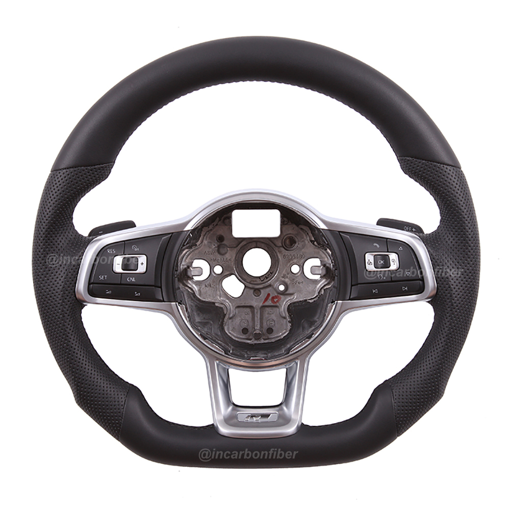 Carbon Fiber Steering Wheel for VW GTI, Golf, Scirocco, Polo, Jetta, Tiguan, Passat, Touran, Arteon