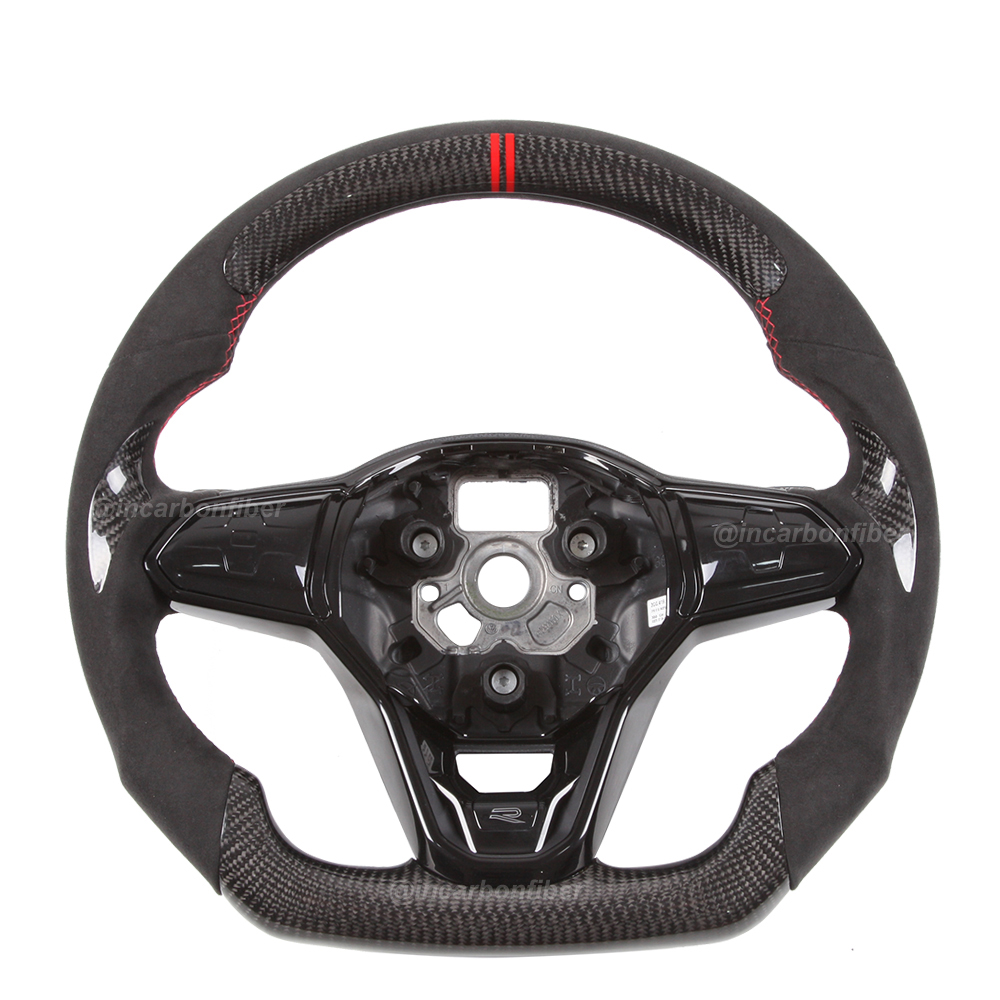 Carbon Fiber Steering Wheel for VW Golf, Scirocco, Polo, Jetta, Tiguan, Passat, Touran, Arteon