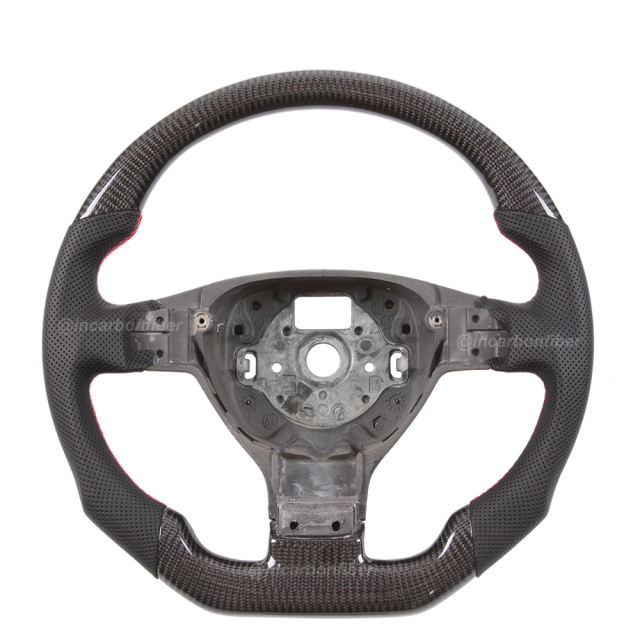 Carbon Fiber Steering Wheel for VW GTI, Golf, Scirocco, Polo, Jetta, Tiguan, Passat, Touran, Arteon