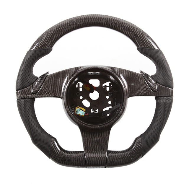 Carbon Fiber Steering Wheel for Porsche 911, Cayenne, Macan, Panamera, Taycan, Boxster, Cayman, Spyder, GTS