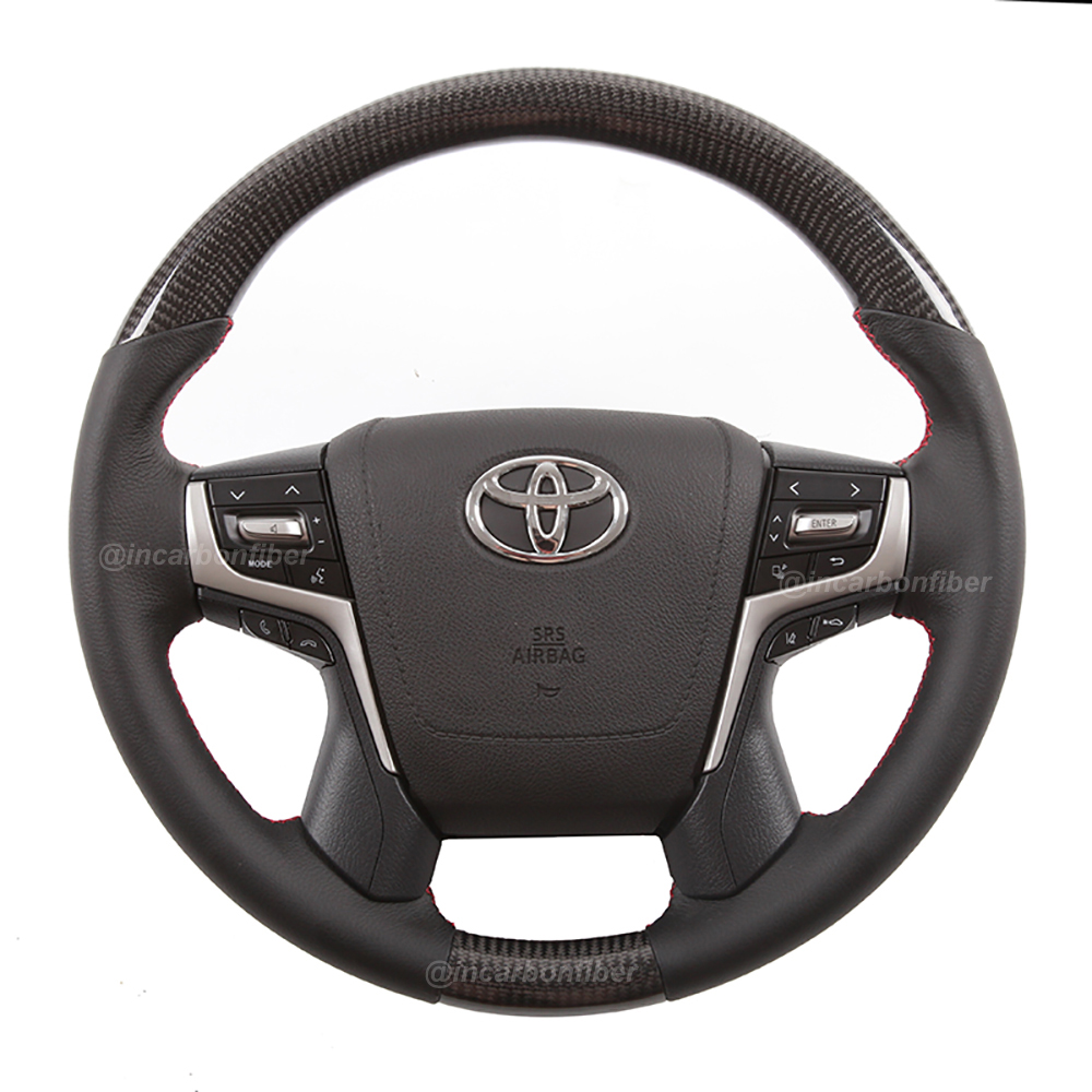 Carbon Fiber Steering Wheel for Toyota Land Cruiser, Land Cruiser Prado, Crown, Alphard