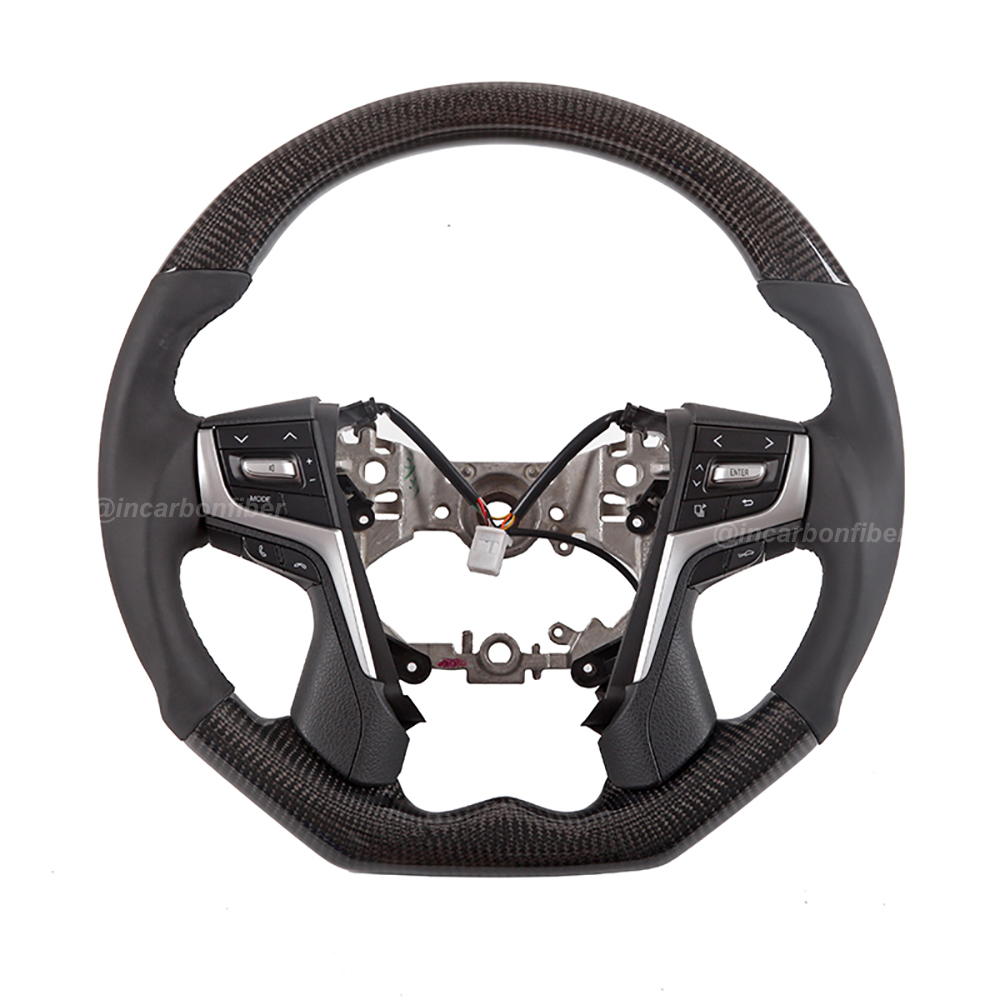 Carbon Fiber Steering Wheel for Toyota Land Cruiser, Land Cruiser Prado, Crown, Alphard