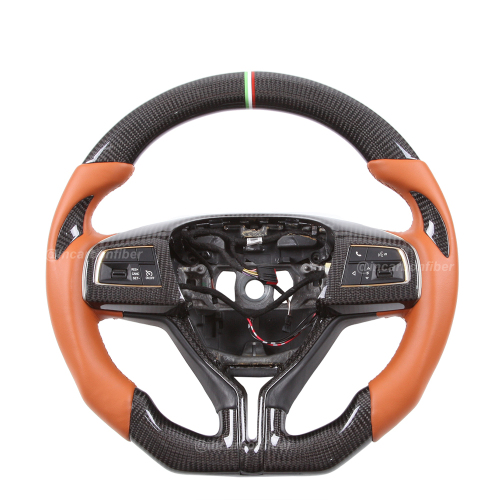 Carbon Fiber Steering Wheel for Maserati Granturismo, Ghibli, Levante, Turismo, Quattroporte, GranCabrio