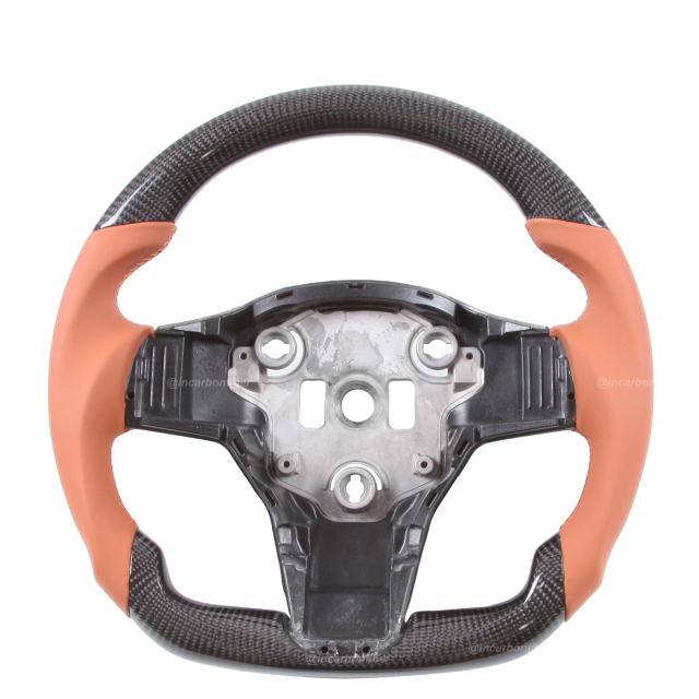 Carbon Fiber Steering Wheel for Tesla Model Y, Model 3