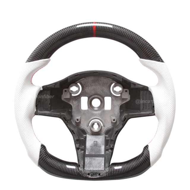 Carbon Fiber Steering Wheel for Tesla Model Y, Model 3