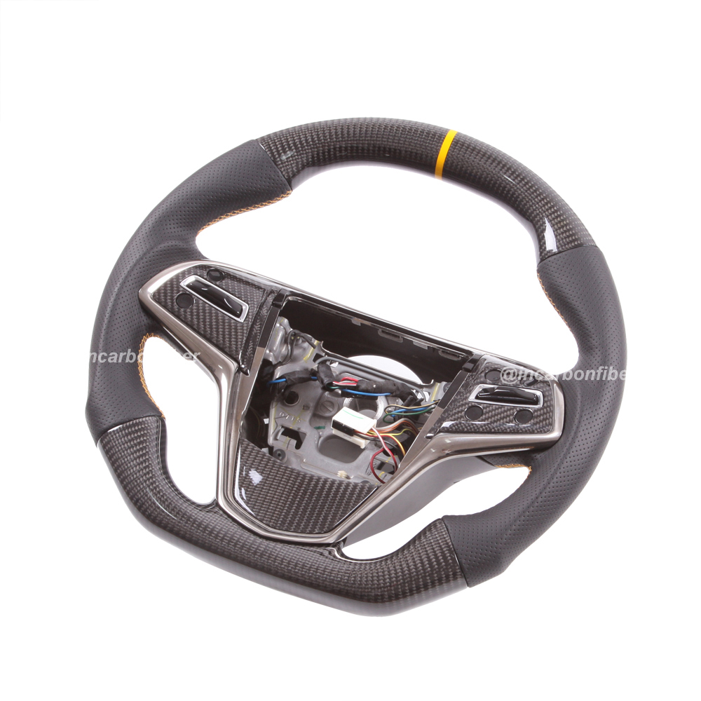 Carbon Fiber Steering Wheel for Cadillac XT4, XT5, XT6, CT4, CT5, CT6, ATS, Escalade