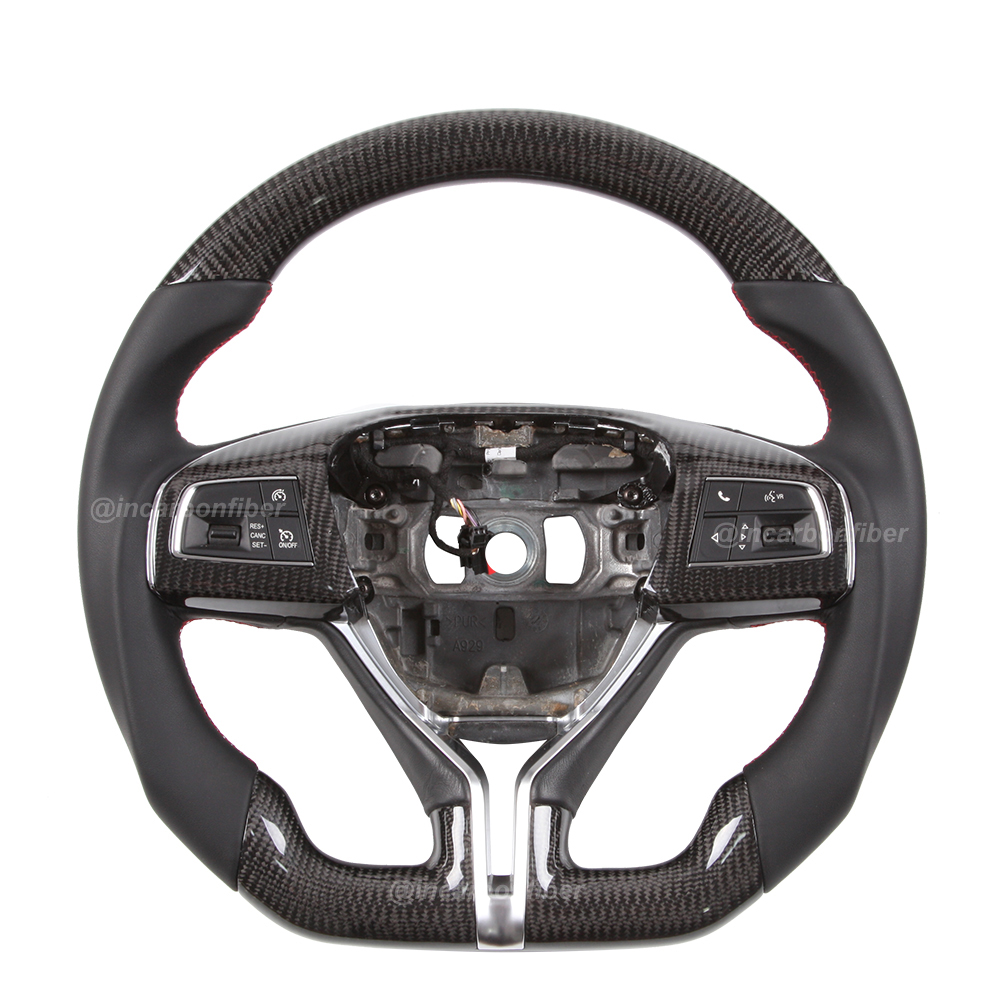Carbon Fiber Steering Wheel for Maserati Granturismo, Ghibli, Levante, Turismo, Quattroporte, GranCabrio