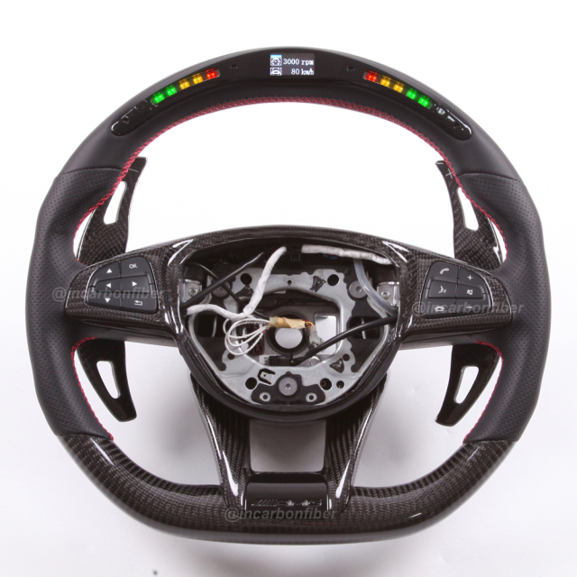 LED Steering Wheel for Mercedes Benz AMG, C-Class, E-Class, S-Class, GLA, GLE, CLA, CLS, SLC, SL