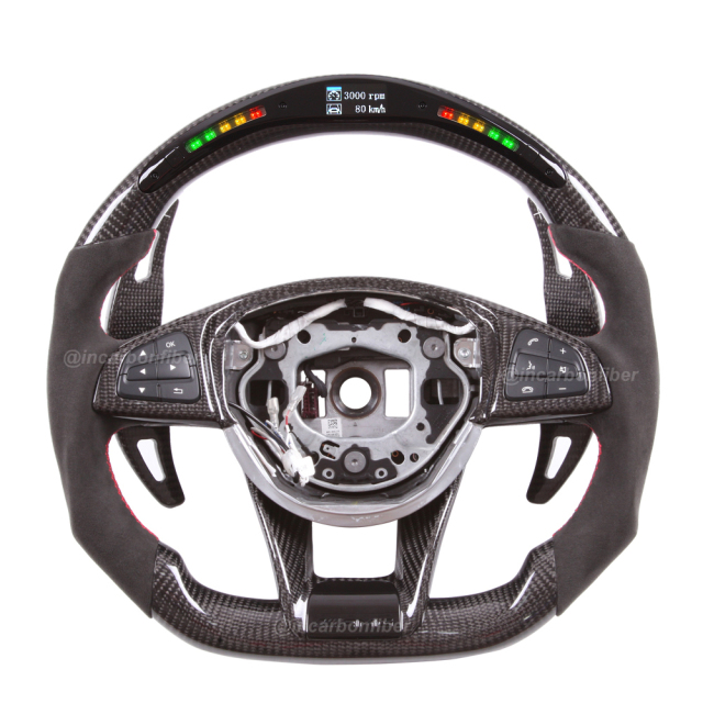 LED Steering Wheel for Mercedes Benz AMG, C-Class, E-Class, S-Class, GLA, GLE, CLA, CLS, SLC, SL