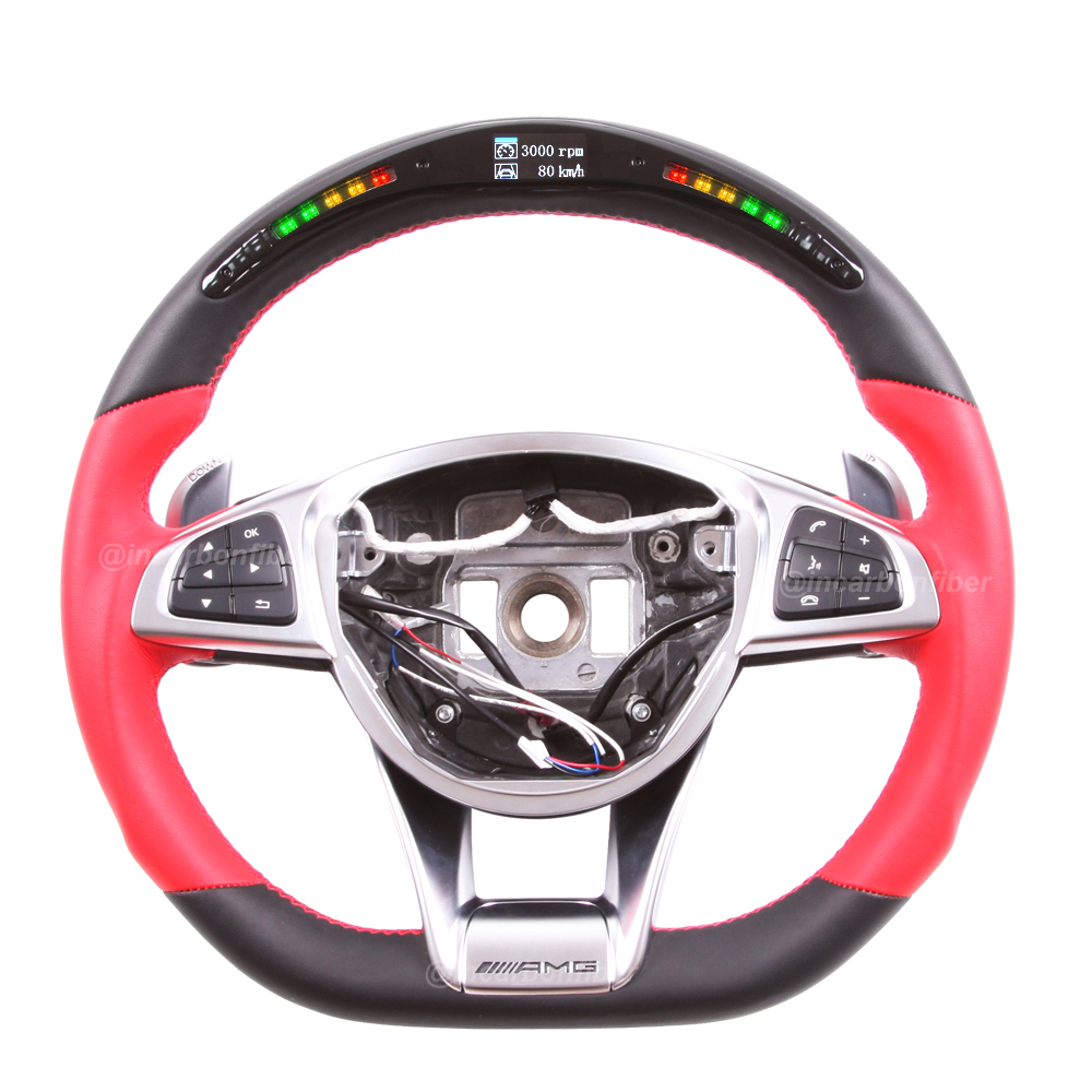 LED Steering Wheel for Mercedes Benz AMG, C-Class, E-Class, S-Class, GLA, GLE, CLA, CLS, SLC, SL