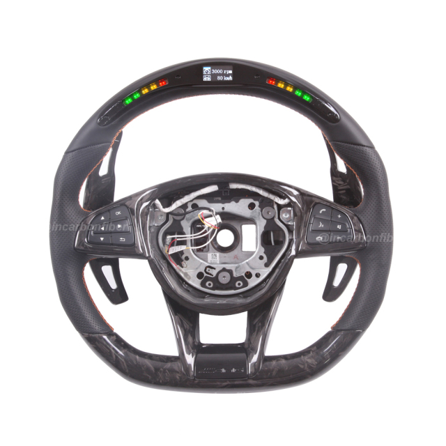 LED Steering Wheel for Mercedes Benz AMG, C-Class, E-Class, S-Class, GLA, GLE, CLA, CLS, SLC, SL