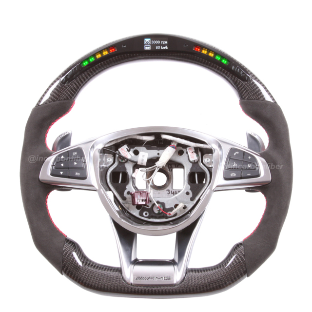 LED Steering Wheel for Mercedes Benz AMG, C-Class, E-Class, S-Class, GLA, GLE, CLA, CLS, SLC, SL
