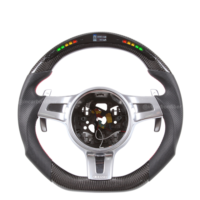 LED Steering Wheel for Porsche 911, Cayenne, Macan, Panamera, Taycan, Boxster, Cayman, Spyder, GTS