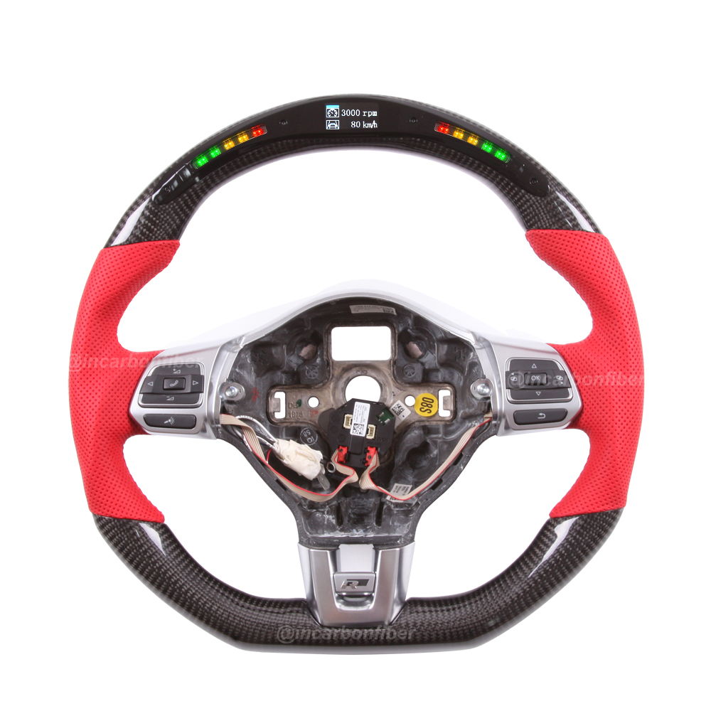 LED Steering Wheel for VW GTI, Golf, Scirocco, Polo, Jetta, Tiguan, Passat, Touran, Arteon