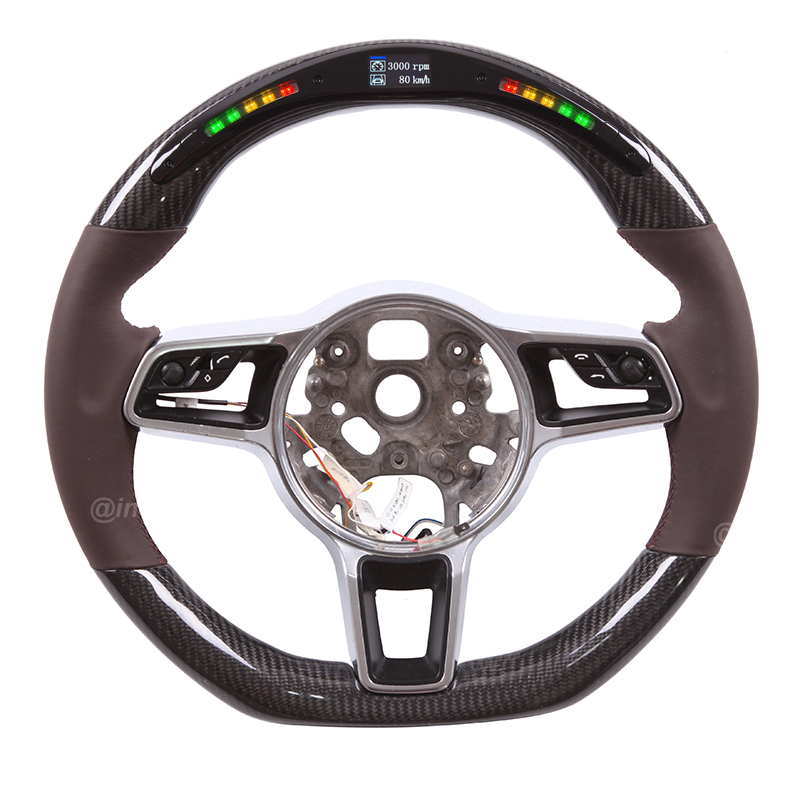 LED Steering Wheel for Porsche 911, Cayenne, Macan, Panamera, Taycan, Boxster, Cayman, Spyder, GTS