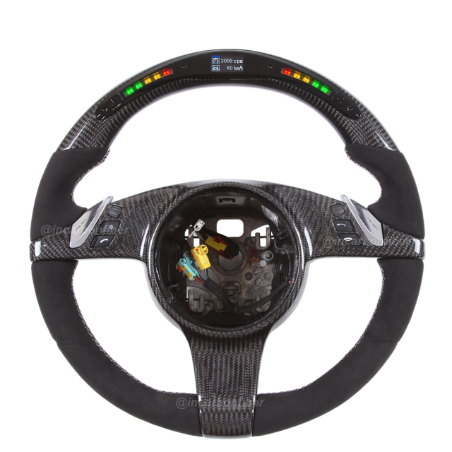 LED Steering Wheel for Porsche 911, Cayenne, Macan, Panamera, Taycan, Boxster, Cayman, Spyder, GTS