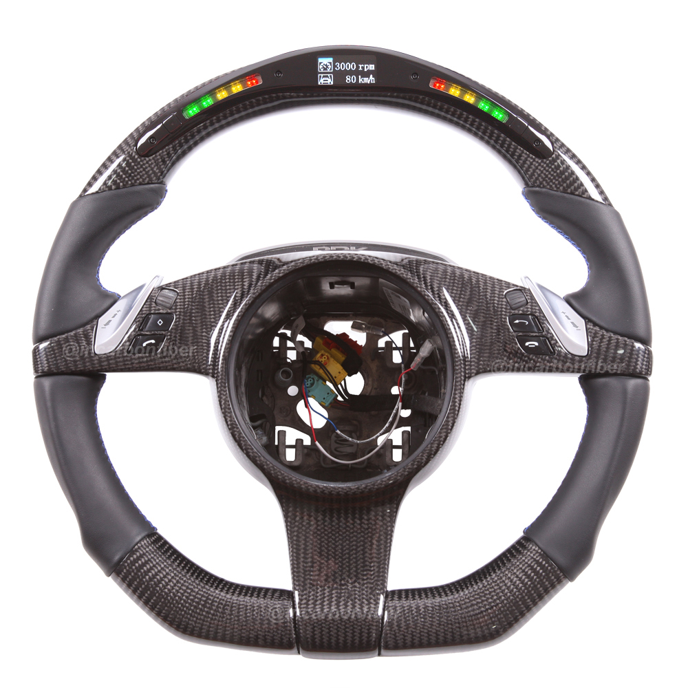 LED Steering Wheel for Porsche 911, Cayenne, Macan, Panamera, Taycan, Boxster, Cayman, Spyder, GTS