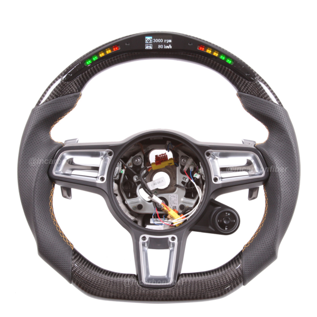 LED Steering Wheel for Porsche 911, Cayenne, Macan, Panamera, Taycan, Boxster, Cayman, Spyder, GTS