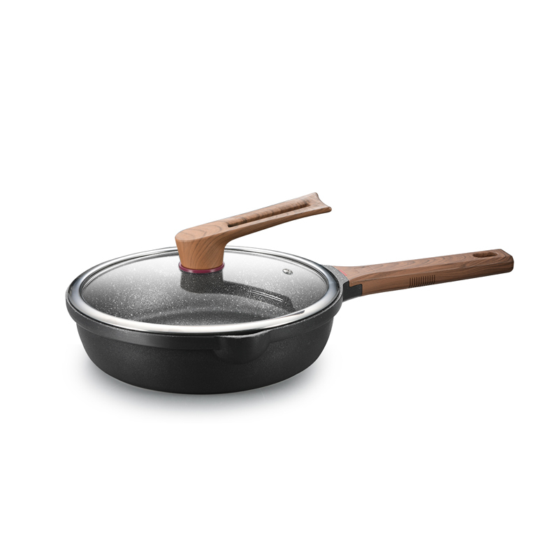 24cm Cookware Cooking Pan Cast Aluminum Frying Pan Set Non Stick With Handle