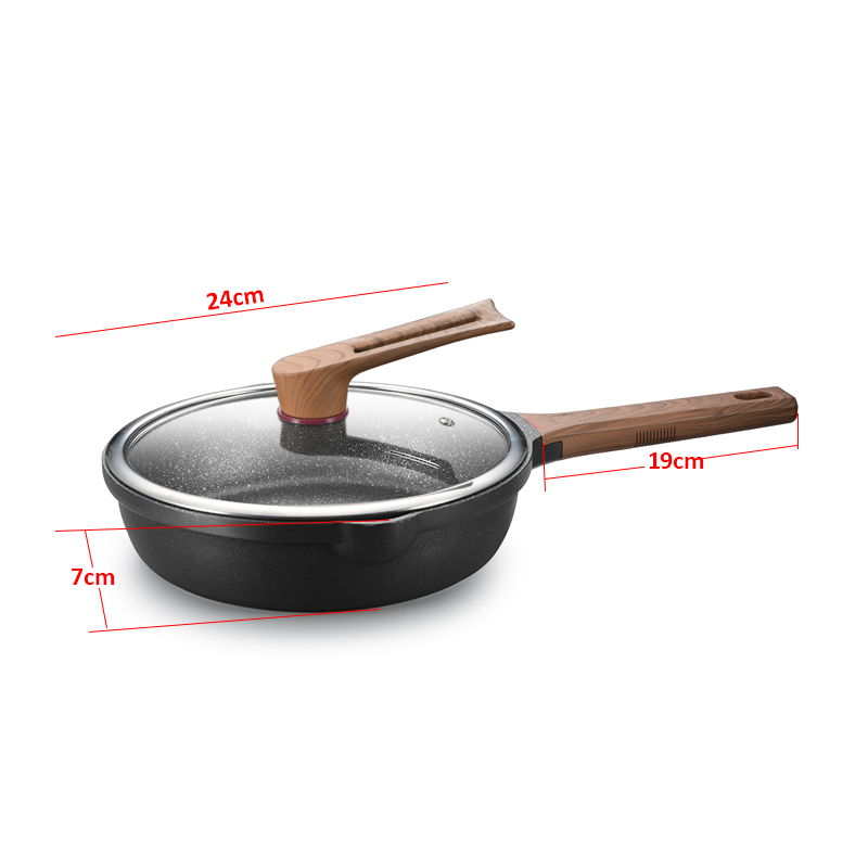 24cm Cookware Cooking Pan Cast Aluminum Frying Pan Set Non Stick With Handle