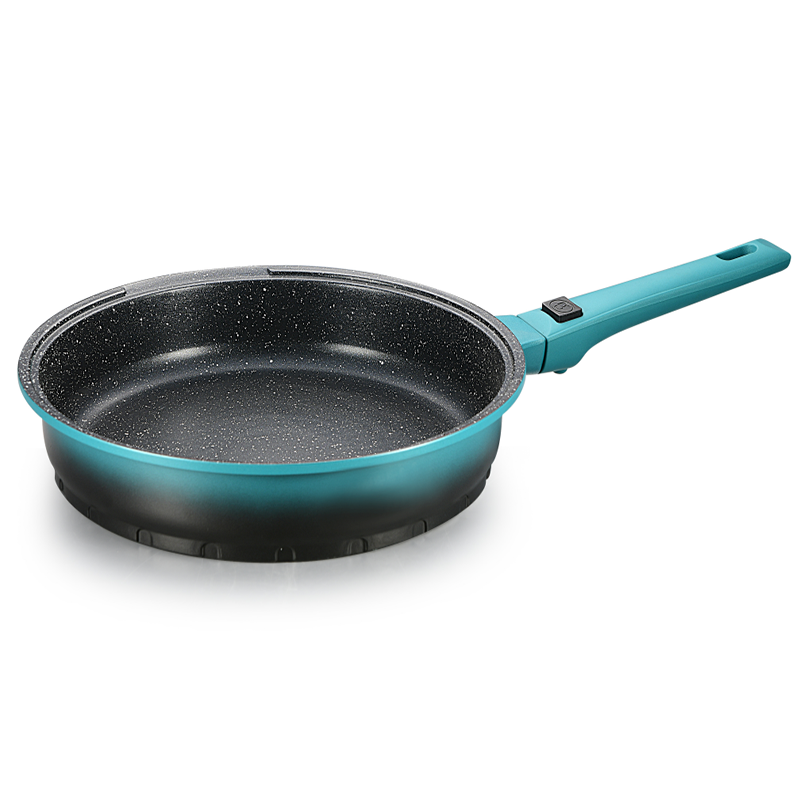 24*6cm New style aluminum cookware multifunctional frying pan with non stick marble coating