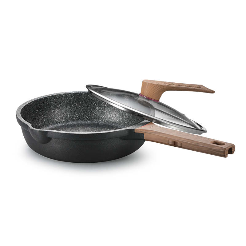 24cm Cookware Cooking Pan Cast Aluminum Frying Pan Set Non Stick With Handle