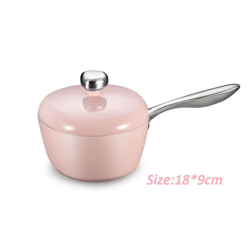 Modern Kitchen Household Maifan Stone Sauce Pan Non-Stick Coating Cooking Pot Stainless Steel Handle Milk Pot
