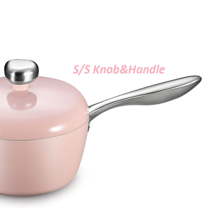 Modern Kitchen Household Maifan Stone Sauce Pan Non-Stick Coating Cooking Pot Stainless Steel Handle Milk Pot
