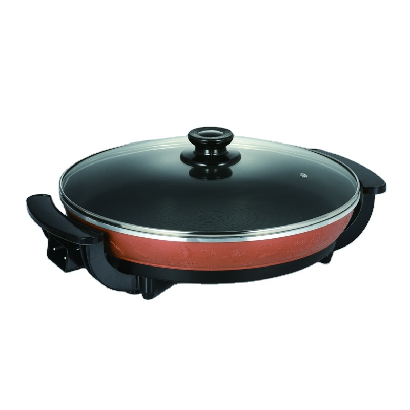 Aluminum Pizza Pan Non Stick Custom Logo Auto Temperature Control Electric Pan