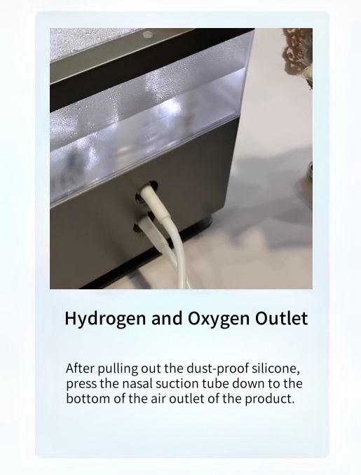 Hydrogen Inhaler 99.99% Purity Dual Outlet H2 Generator PEM Water Electrolysis Ionizer  300ml Hydrogen + 150ml Oxygen