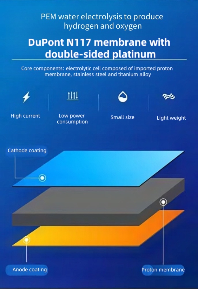 600ml H2 Water Generator with Dual-Port, PEM Water Electrolysis Ionizer Hydrogen Water Generator for Home, Travel