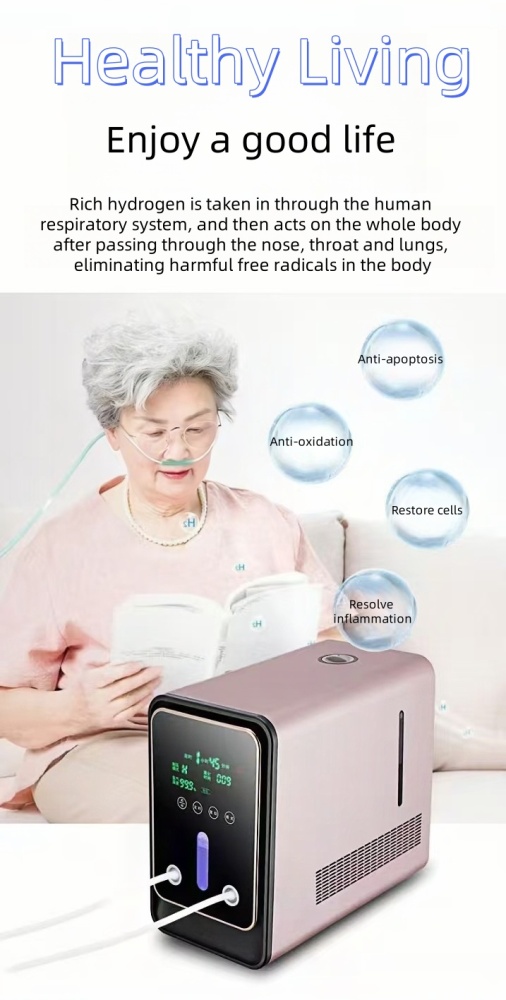 600ml H2 Water Generator with Dual-Port, PEM Water Electrolysis Ionizer Hydrogen Water Generator for Home, Travel