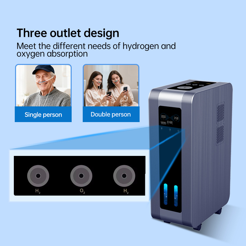 Vertical Hydrogen Inhalation Machine for Uninterrupted Portable Hydrogen Inhaler 3000 ml/min