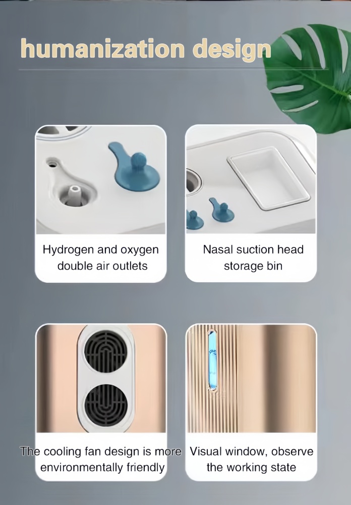 Hydrogen Inhalation Machine 99.99% portable Purity Dual Outlet H2 Generator Hydrogen Production 200ml/min 400ml/min 600ml/min
