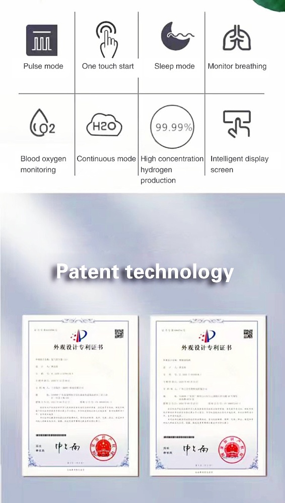 Hydrogen Inhalation Machine 99.99% portable Purity Dual Outlet H2 Generator Hydrogen Production 200ml/min 400ml/min 600ml/min