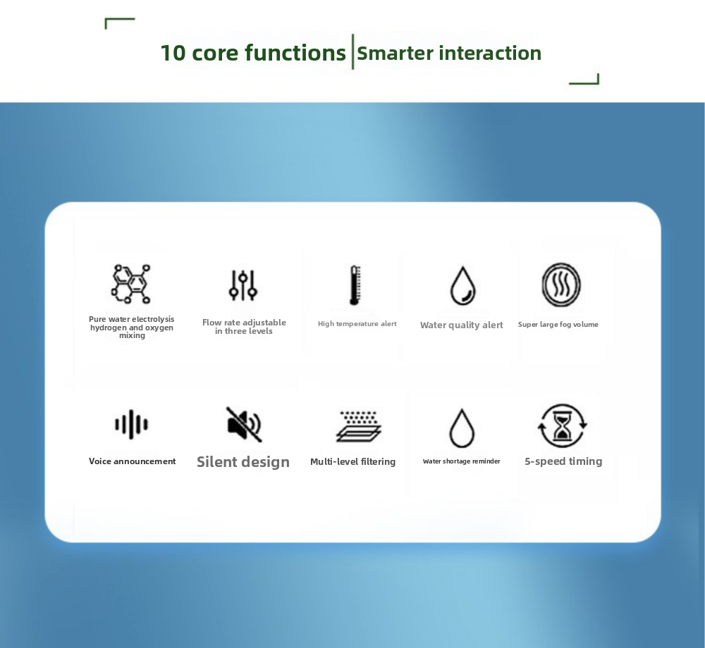 3-Level Adjustable Flow Rate  3000Ml Hydrogen Inhalation Machine Equipped with atomizing function for eye atomization