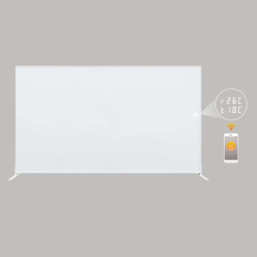 OEM UV Printable Carbon Crystal Infrared Panel Heater with WiFi Smart Control, IP54 Waterproof & Child Lock, Dual Voltage (110-240V) Ceiling/Freestanding Heater