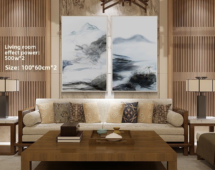 Graphene Heater Wall Mounted Aluminum Frame Electric Panel Heater with Thermostat, Infrared Space Heater for Bedroom & Bathroom
