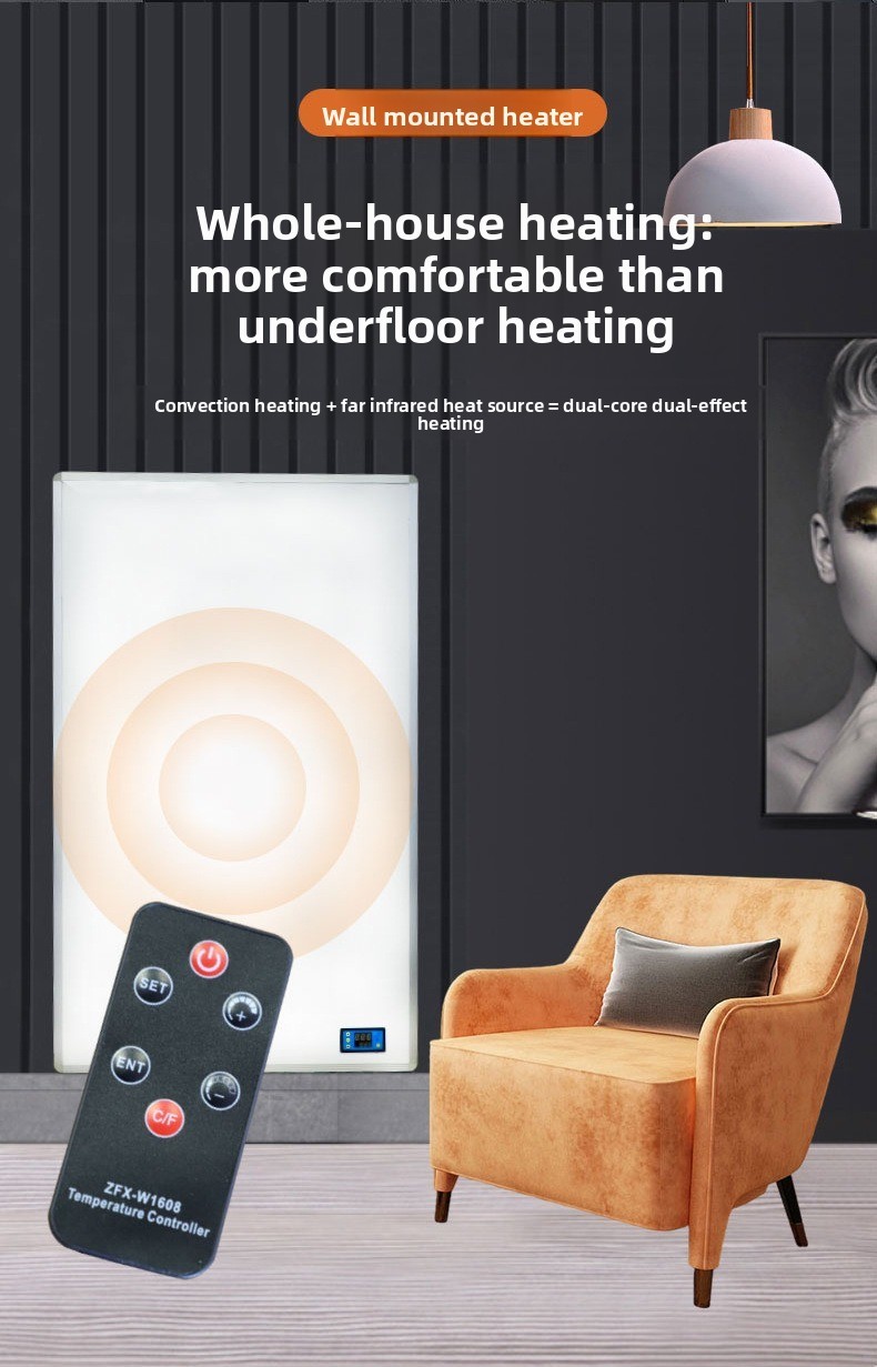 Infrared Panel Heater - Carbon Crystal Far Infrared Heating with WiFi Smart Control, IP54 Waterproof, Ceiling & Freestanding Heater for Home & Greenhouse