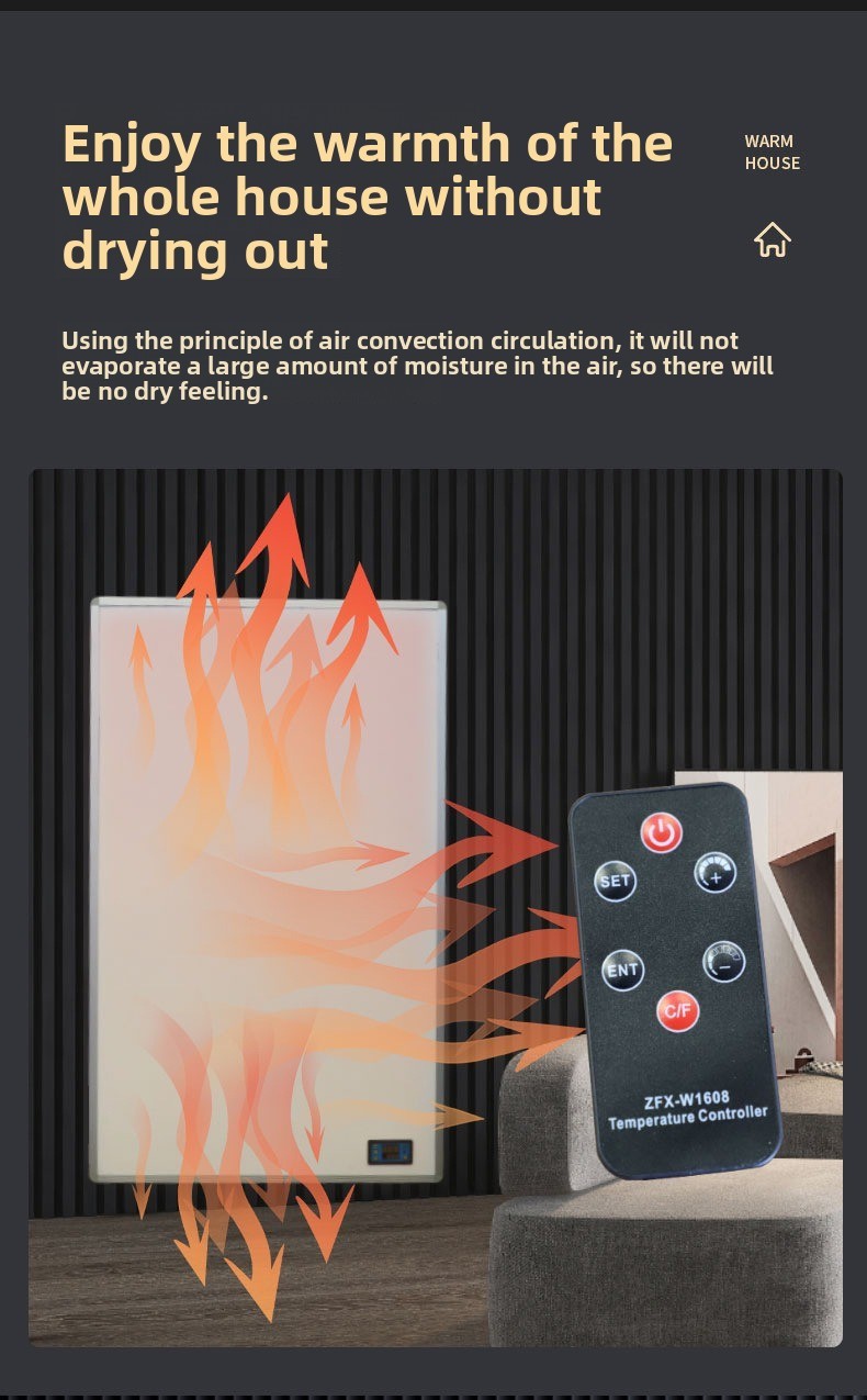 Infrared Panel Heater - Carbon Crystal Far Infrared Heating with WiFi Smart Control, IP54 Waterproof, Ceiling & Freestanding Heater for Home & Greenhouse