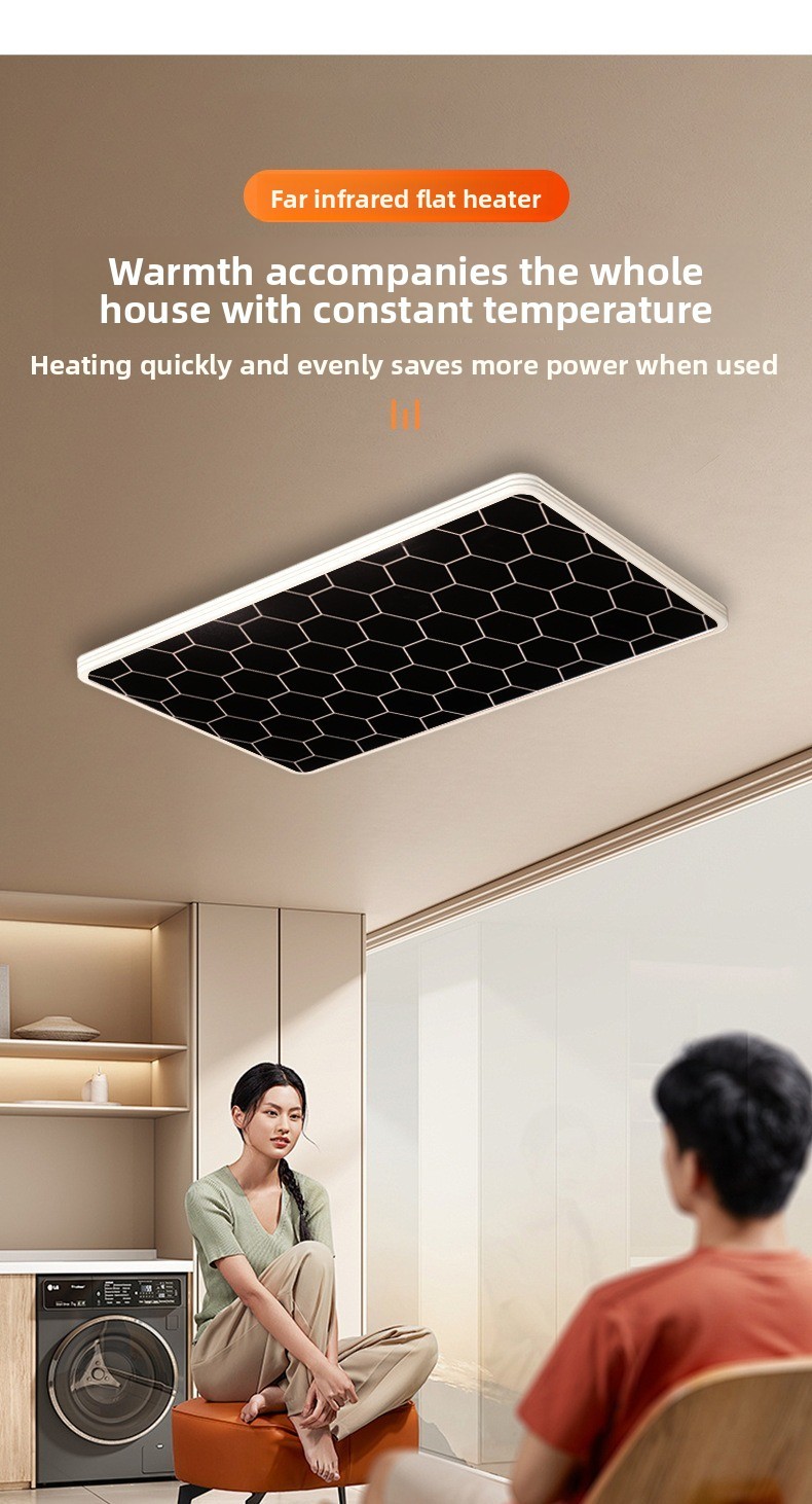 Infrared Panel Heater - Carbon Crystal Far Infrared Heating Panel with WiFi Smart Control, IP54 Waterproof UV Printable Surface, Ceiling & Freestanding Heater 110V-240V OEM