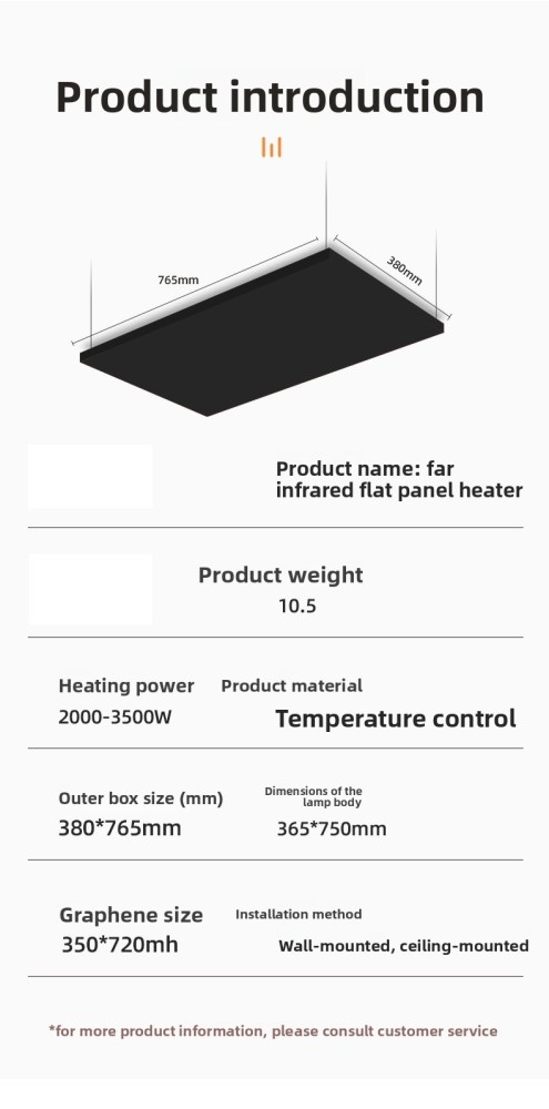 OEM Infrared Panel Heater Carbon Crystal WiFi Smart Control IP54 Waterproof UV Print Ceiling Freestanding Heater 110V-240V