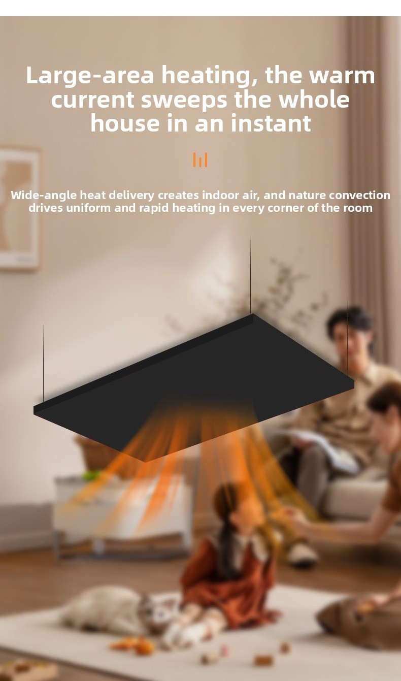 OEM Infrared Panel Heater Carbon Crystal WiFi Smart Control IP54 Waterproof UV Print Ceiling Freestanding Heater 110V-240V